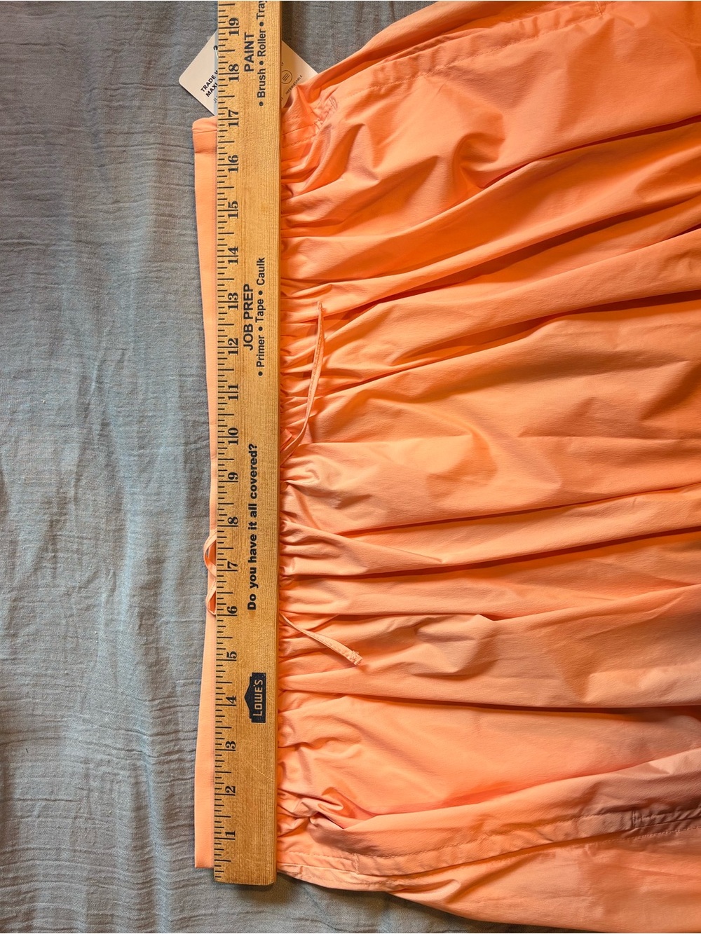 Athleta Light Coral Drawstring Bubble Hem Skirt Translucent Parachute Fabric - Picture 10 of 10
